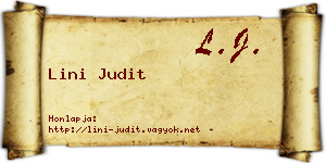 Lini Judit névjegykártya